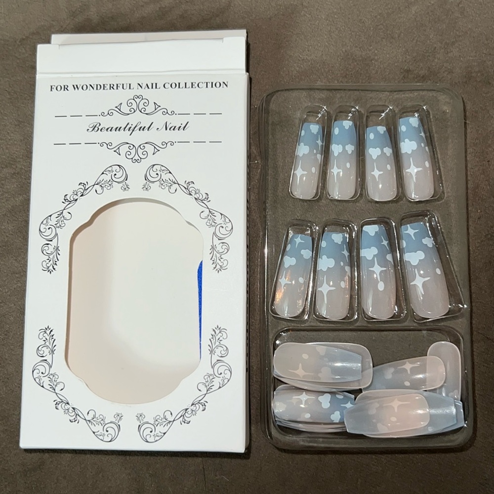 Brand new box of press on nails (long)